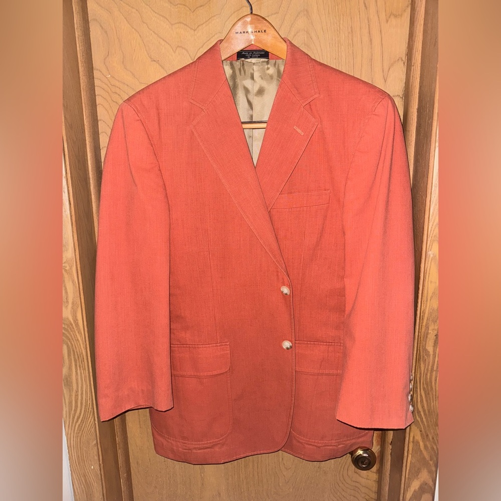 Orange Cotton Sport Coat